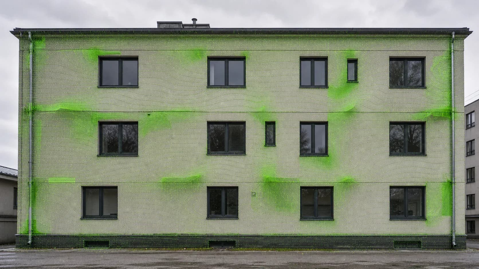 Карта отклонений фасада перед монтажом облицовки и вентилируемого фасада