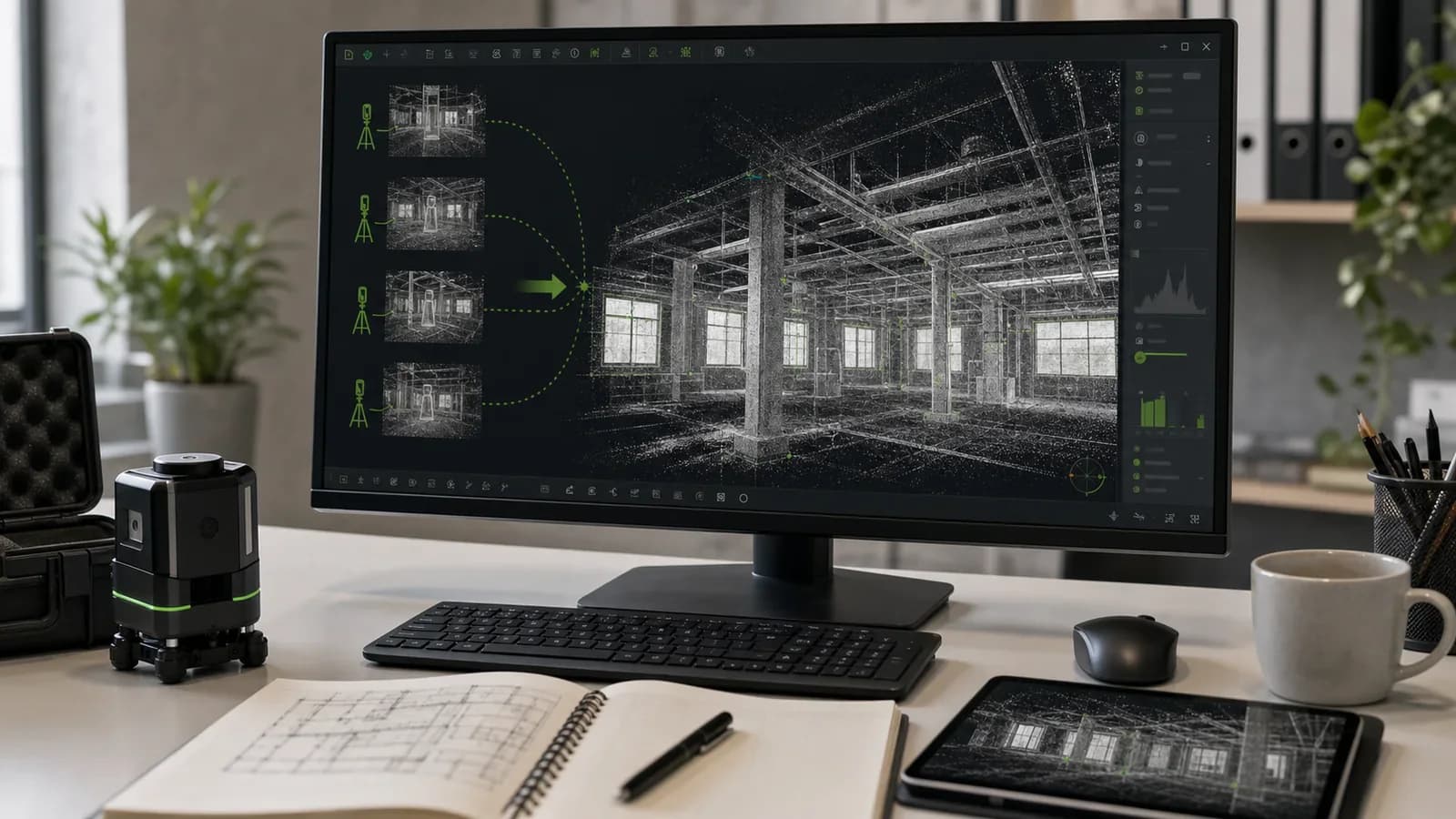 Регистрация и обработка облака точек после лазерного 3D-сканирования