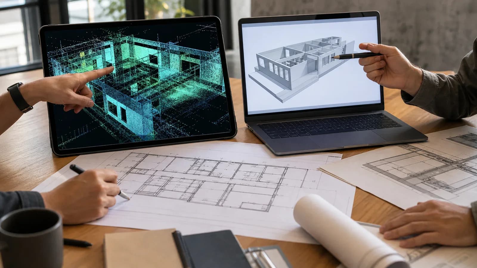 Проектная команда выбирает между облаком точек, чертежами и 3D CAD моделью