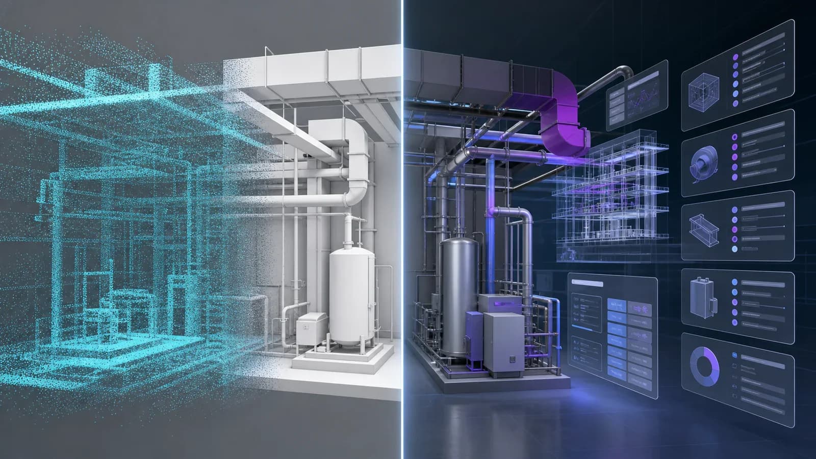 Разделение 3D CAD модели фактической геометрии и отдельной BIM работы