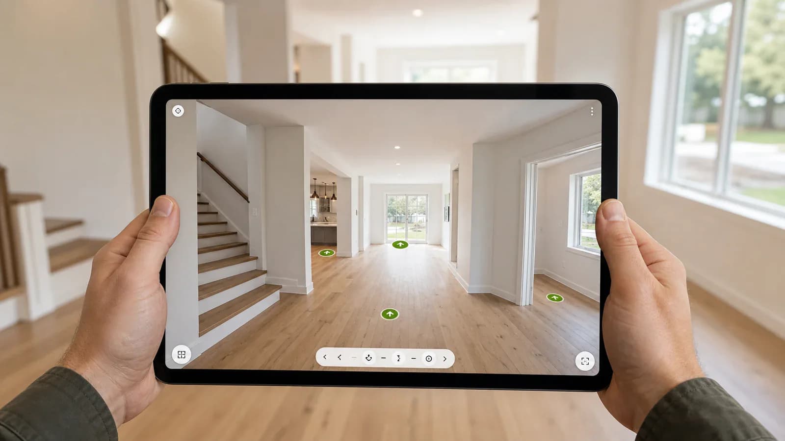 Полноэкранный просмотр 360-панорамы объекта после лазерного 3D-сканирования