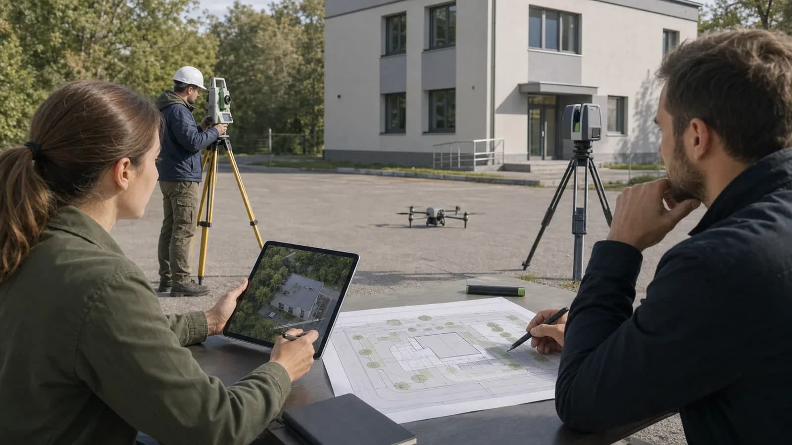Выбор между геодезической съемкой, фотограмметрией и 3D-сканированием для здания и территории