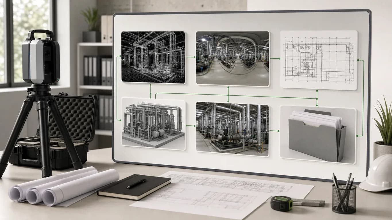 Рабочая зона проекта после лазерного 3D-сканирования